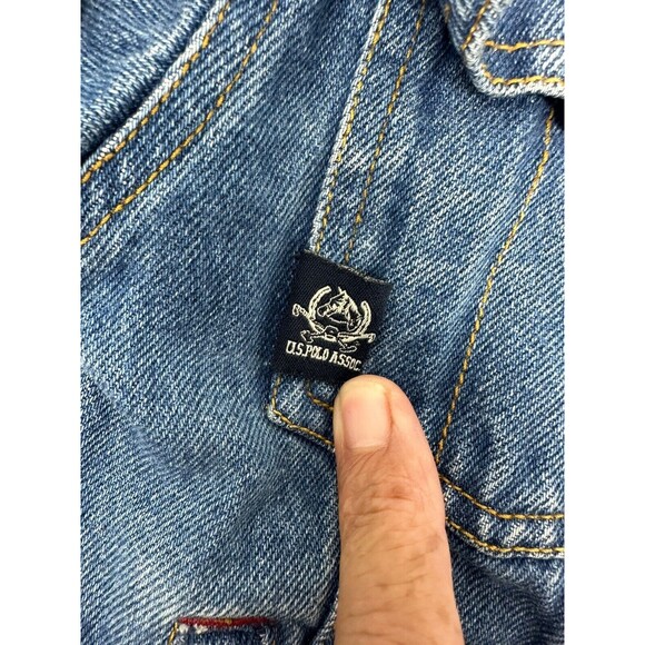 US Polo vintage 90’ kids Blue Jean Denim Jacket - Childs Size 4  great condition - Picture 9 of 9